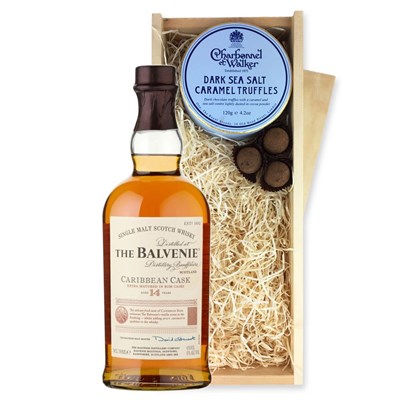 The Balvenie Caribbean Cask 14 Year Old Whisky And Dark Sea Salt Charbonnel Chocolates Box